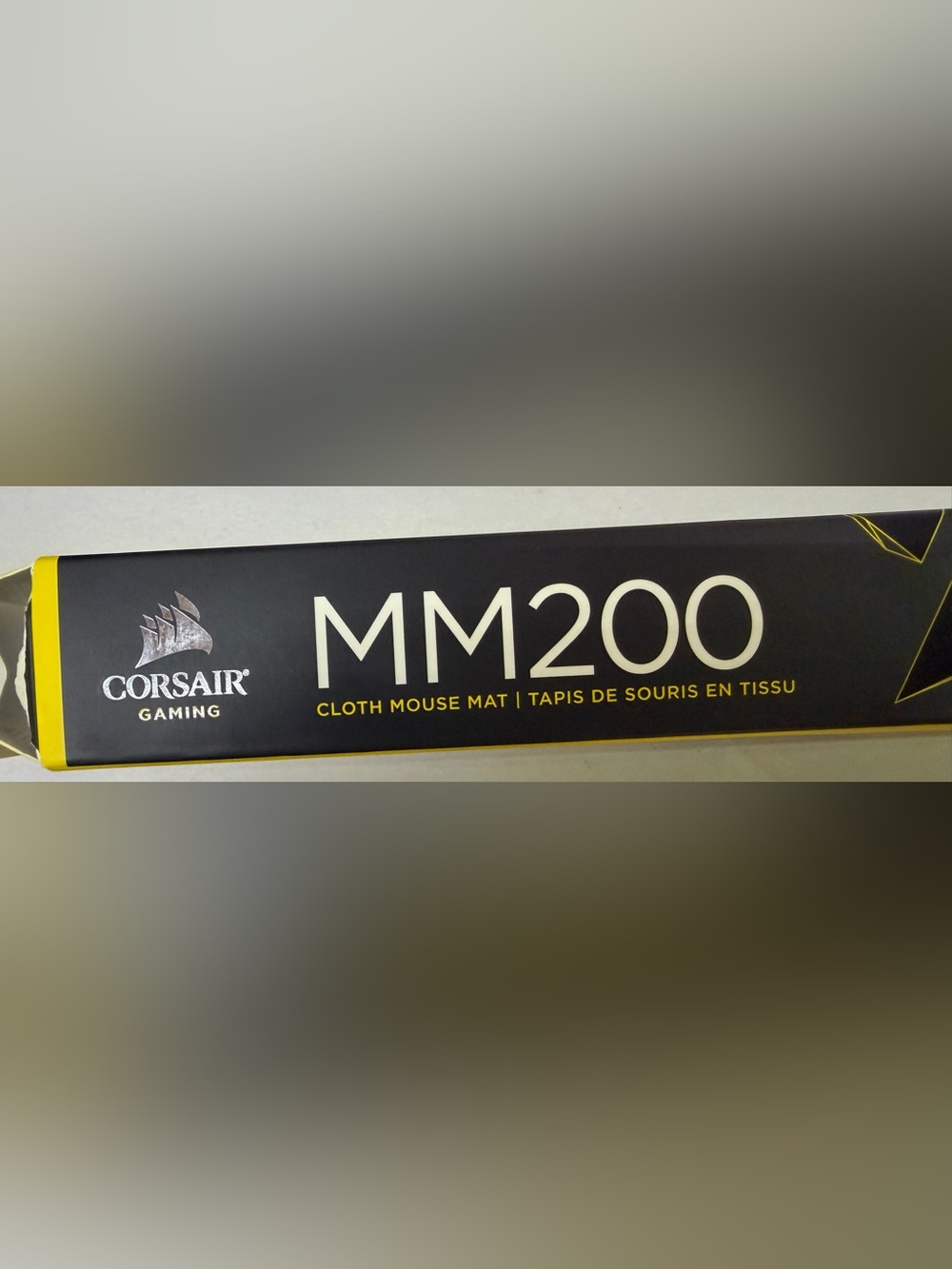 Corsair Black Mouse Pad with Yellow Trim